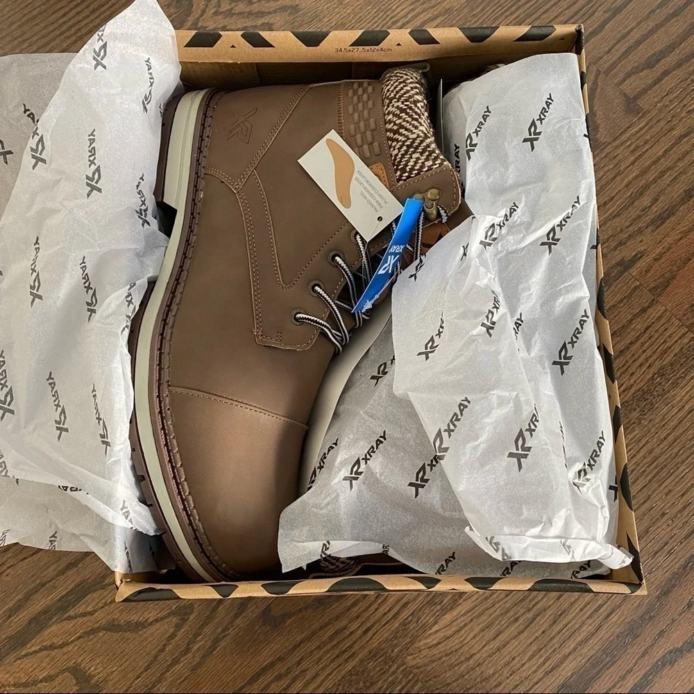 NWT Mens Xray Ruslan brown warm workbook hiking walking boot size 13